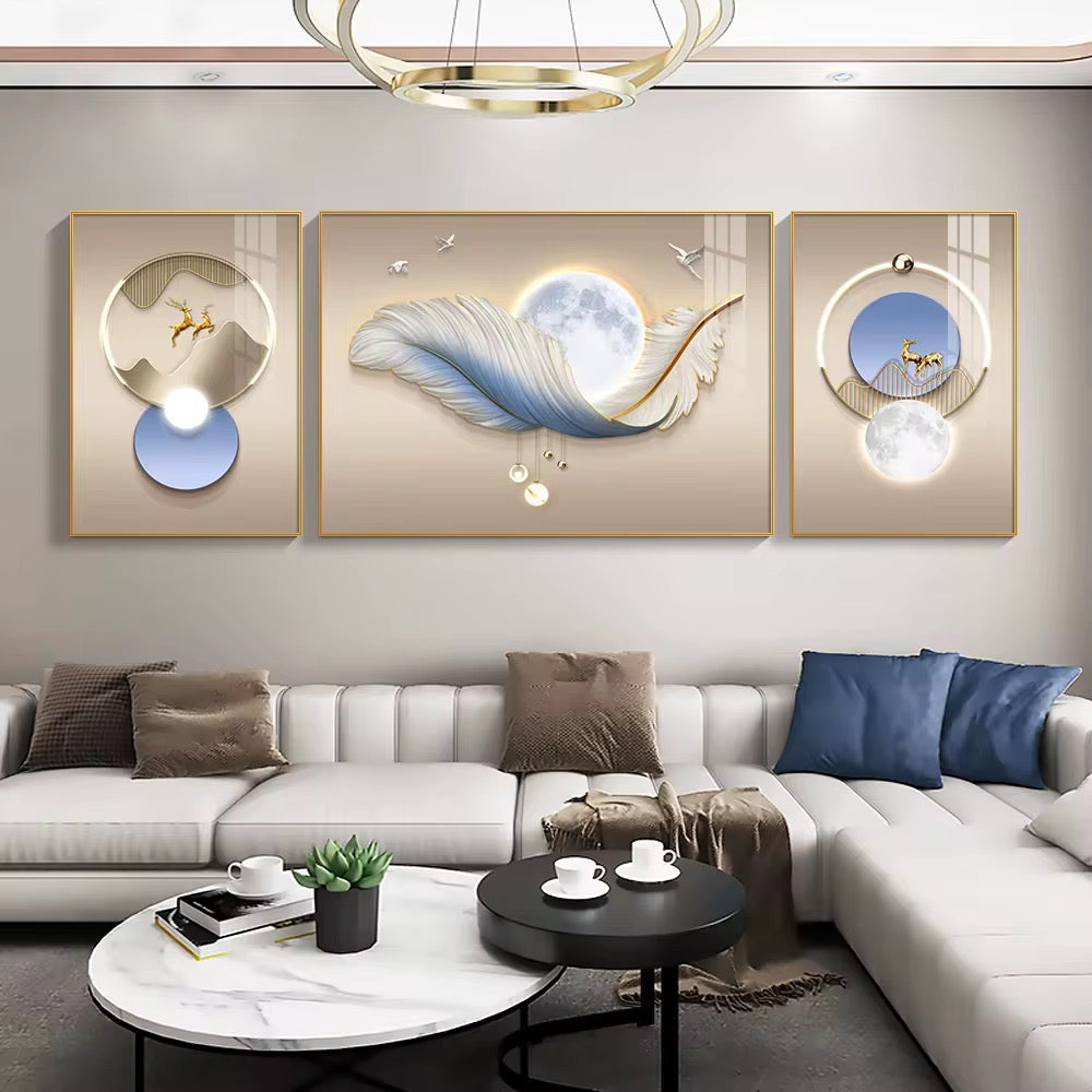 3 Piece Leaf Wall Art