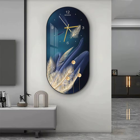 Abstract Wall Clock Crystal Canvas