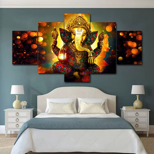 5Piece Wall Art LordGanesh