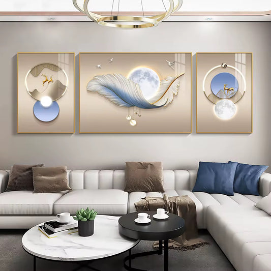 3 Piece Leaf Wall Art
