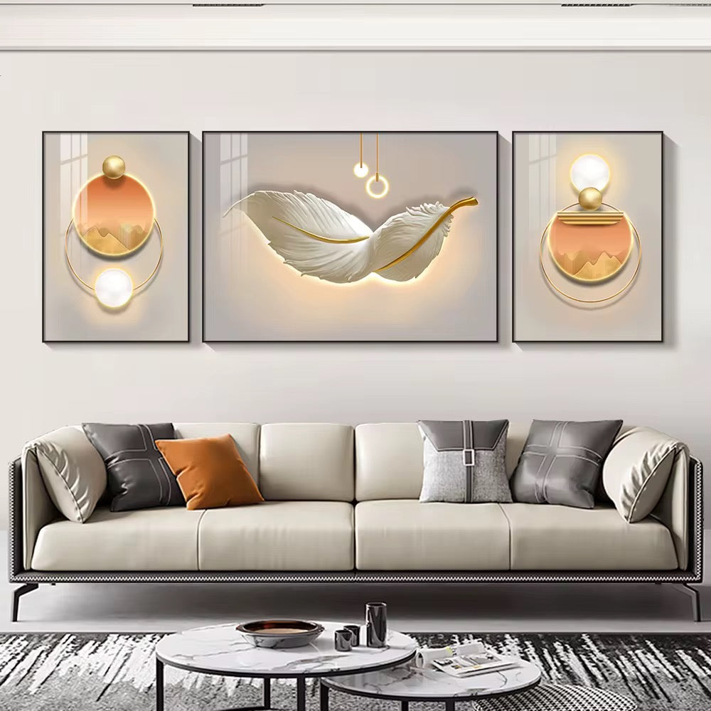 3 Piece Leaf Wall Art