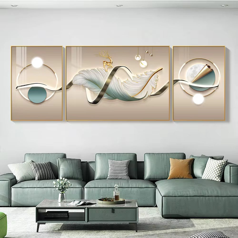 3 Piece Leaf Wall Art