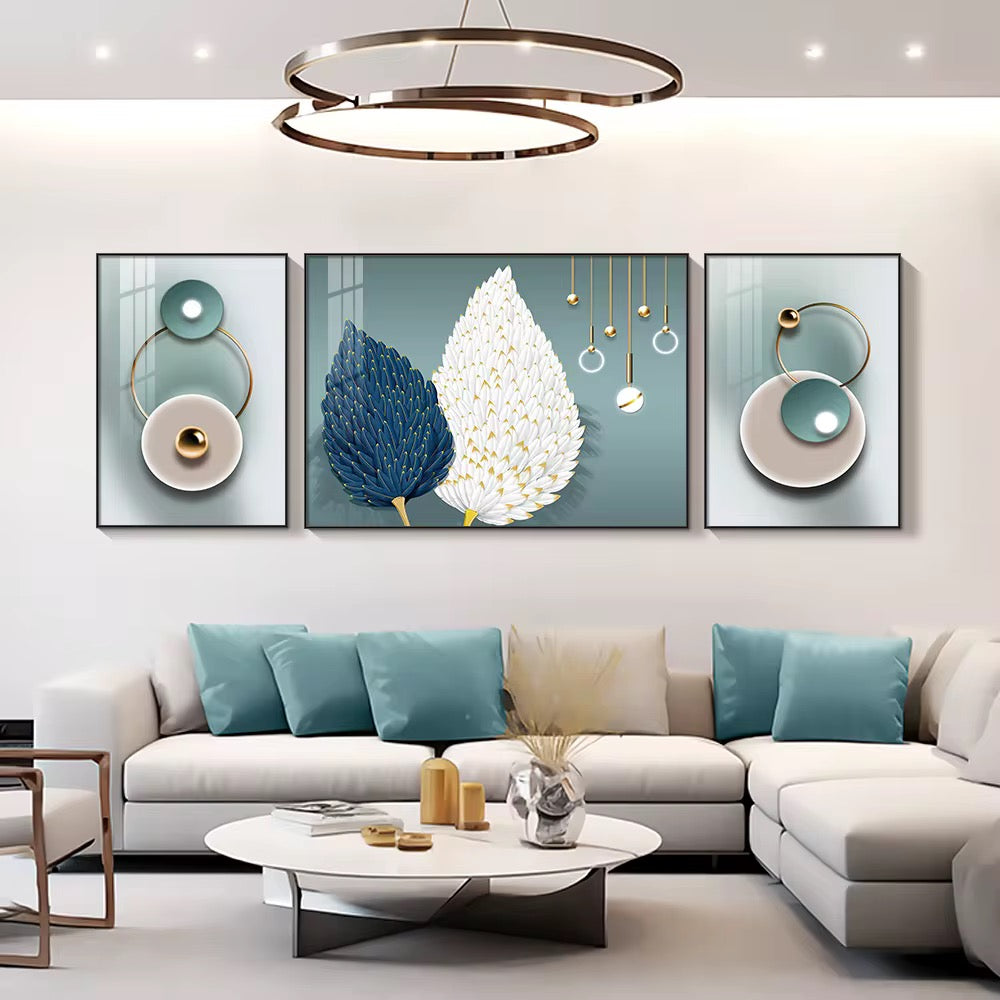 3 Piece Leaf Wall Art