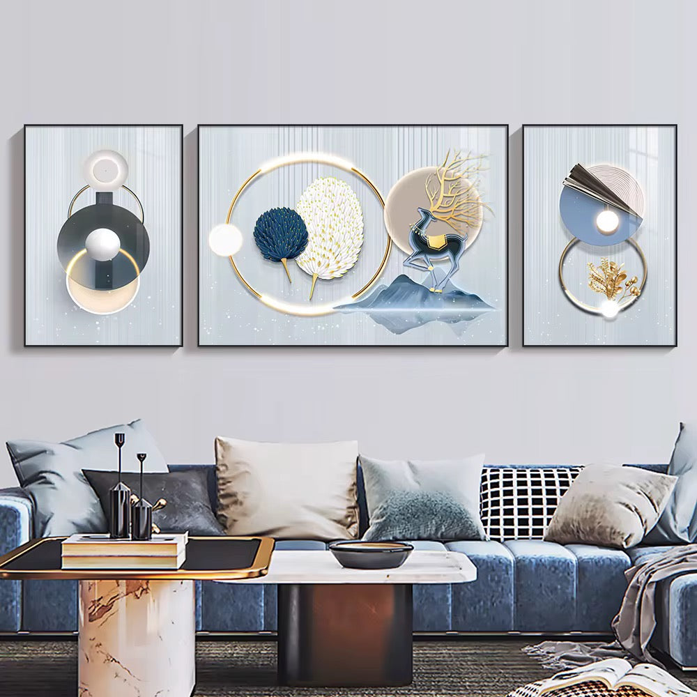 3 Piece Leaf Wall Art